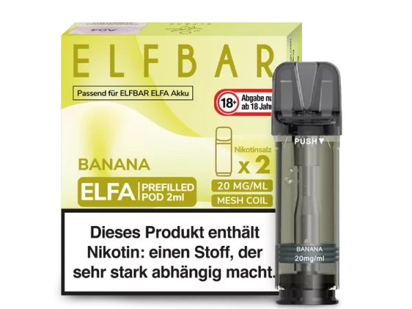 2er Pack Elfbar ELFA CP Prefilled Pod - Banana - Auslaufartikel