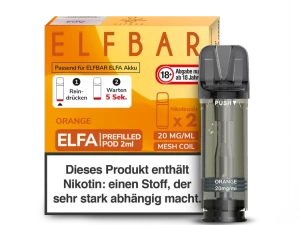 2er Pack Elfbar ELFA CP Prefilled Pod - ORANGE -...