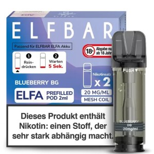 2er Pack Elfbar ELFA CP Prefilled Pod - BLUEBERRY BG