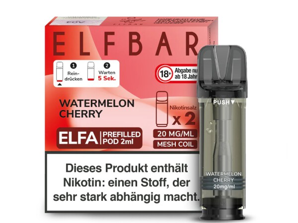 2er Pack Elfbar ELFA CP Prefilled Pod - Watermelon Cherry - Auslaufartikel