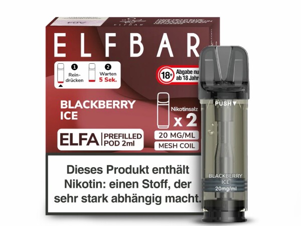 2er Pack Elfbar ELFA CP Prefilled Pod - Blackberry Ice