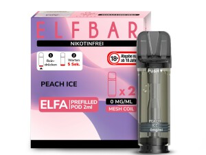 Elfbar ELFA - Peach ICE 0mg Nikotin - 2er Pack -...