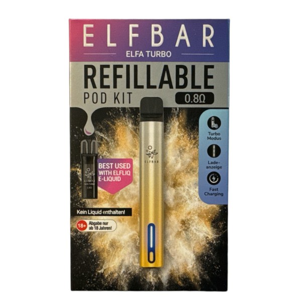 Elfbar ELFA TURBO Basisgerät Refillable POD-KIT in Auroragold