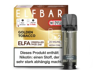 2er Pack Elfbar ELFA CP Prefilled Pod - Golden Tabacco -...