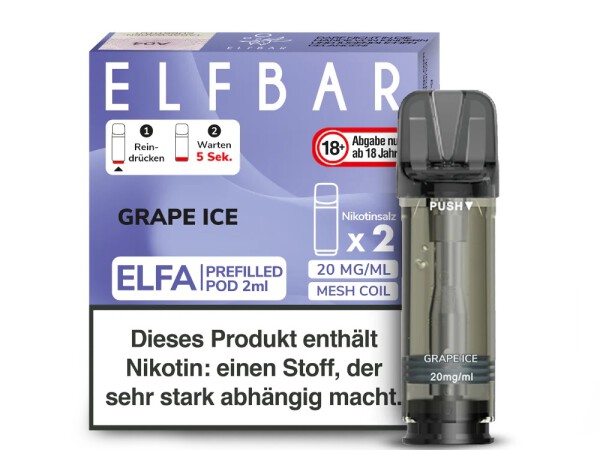 2er Pack Elfbar ELFA CP Prefilled Pod - Grape Ice