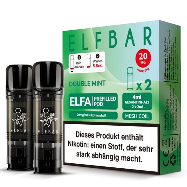 2er Pack Elfbar ELFA CP Prefilled Pod - Double Mint