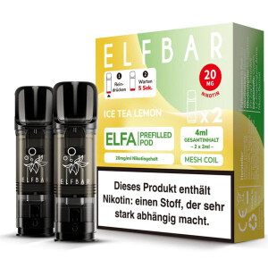2er Pack Elfbar ELFA CP Prefilled Pod - Ice Tea Lemon